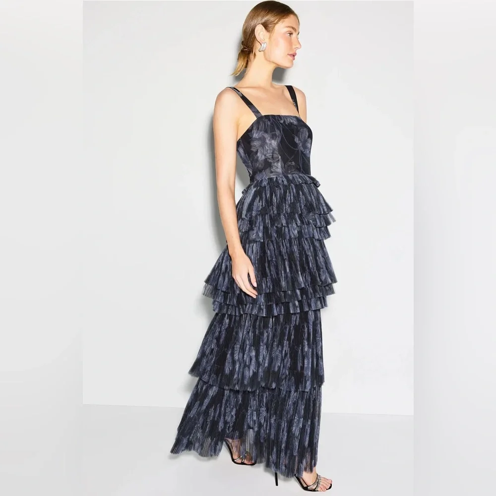 Hutch Laine Tiered Tulle Maxi Dress - Picture 2 of 5